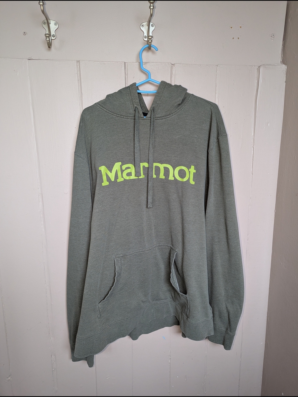 Marmot Olive Green Fleece-Lined Hoodie